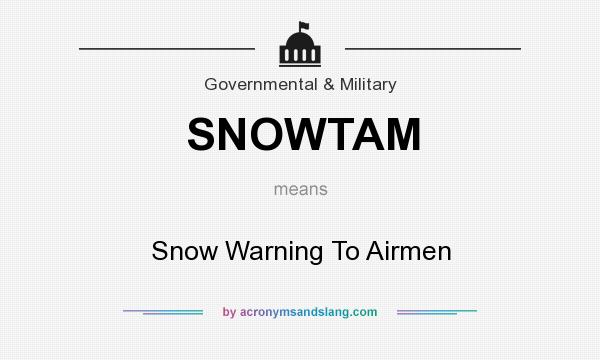 What does SNOWTAM mean? It stands for Snow Warning To Airmen