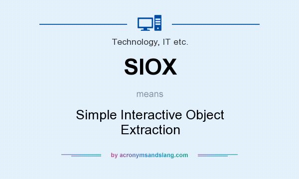 What does SIOX mean? It stands for Simple Interactive Object Extraction
