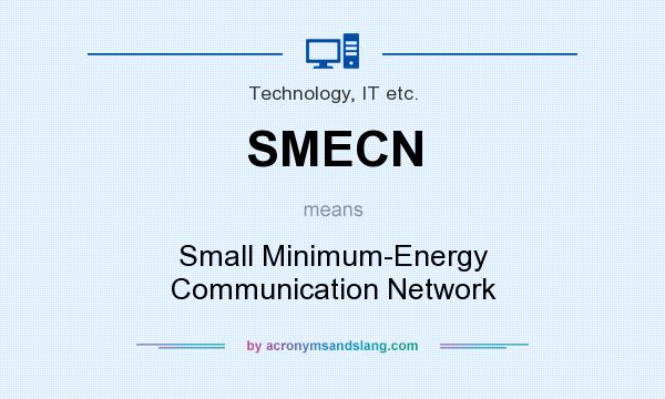 What does SMECN mean? It stands for Small Minimum-Energy Communication Network