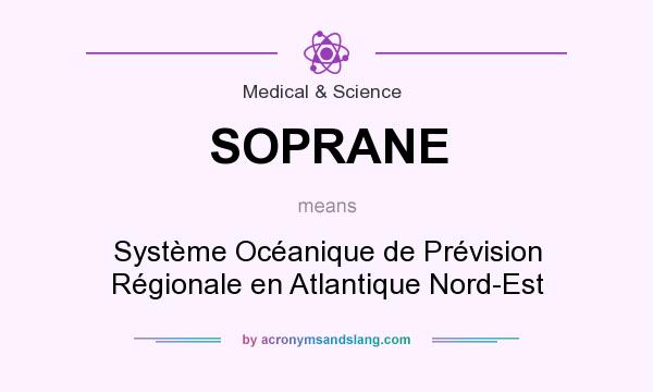 What does SOPRANE mean? It stands for Système Océanique de Prévision Régionale en Atlantique Nord-Est