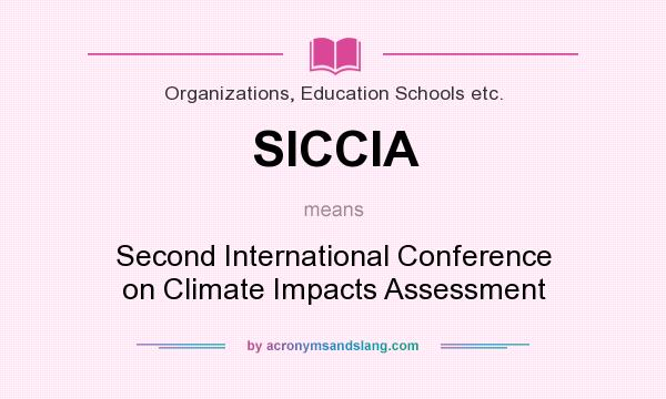 What does SICCIA mean? It stands for Second International Conference on Climate Impacts Assessment