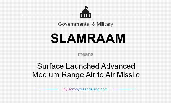 What does SLAMRAAM mean? It stands for Surface Launched Advanced Medium Range Air to Air Missile