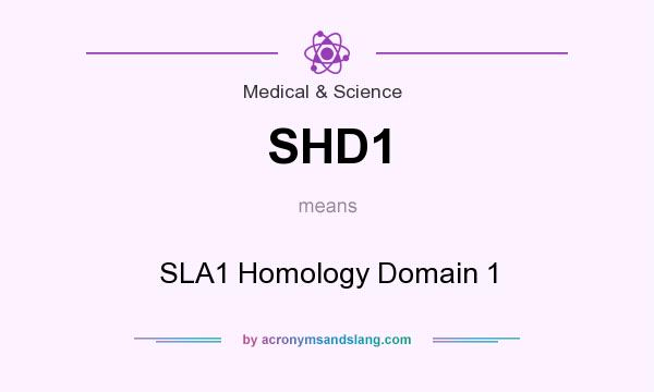 What does SHD1 mean? It stands for SLA1 Homology Domain 1