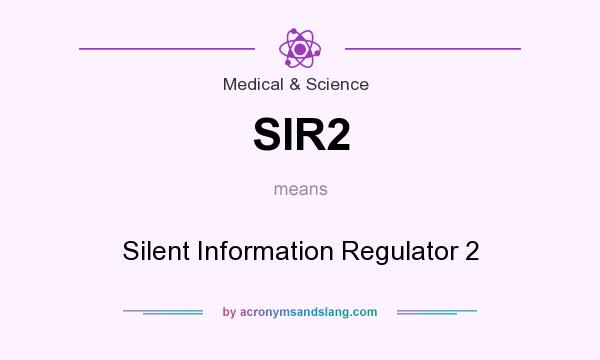 What does SIR2 mean? It stands for Silent Information Regulator 2
