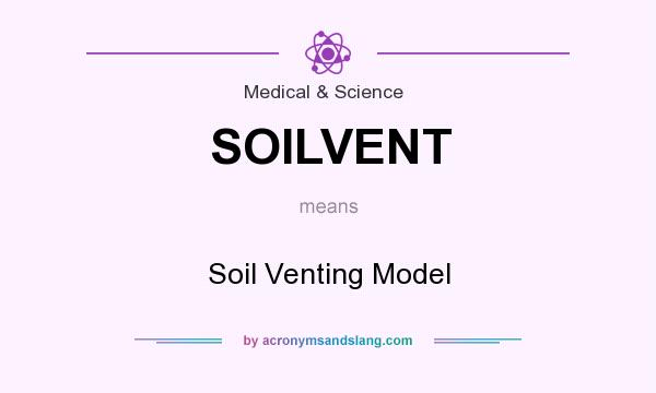 What does SOILVENT mean? It stands for Soil Venting Model