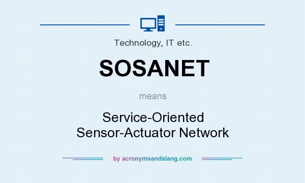 What does SOSANET mean? It stands for Service-Oriented Sensor-Actuator Network