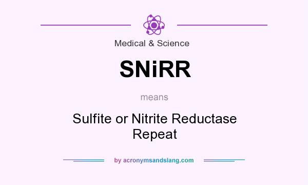 What does SNiRR mean? It stands for Sulfite or Nitrite Reductase Repeat