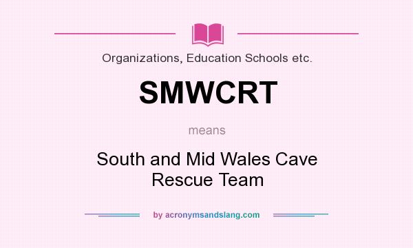 What does SMWCRT mean? It stands for South and Mid Wales Cave Rescue Team