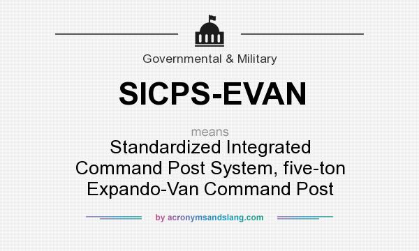 What does SICPS-EVAN mean? It stands for Standardized Integrated Command Post System, five-ton Expando-Van Command Post