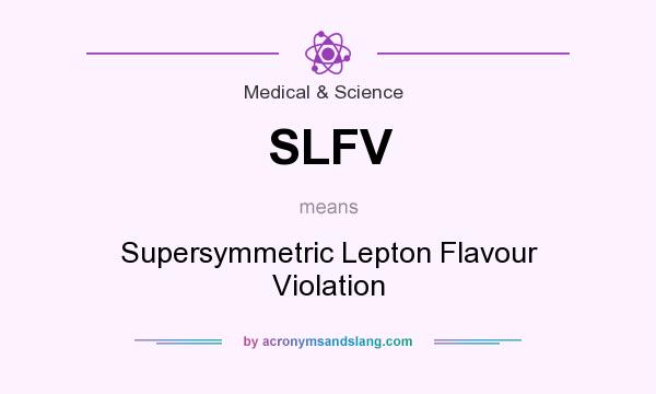 What does SLFV mean? It stands for Supersymmetric Lepton Flavour Violation