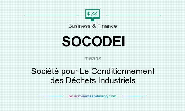 What does SOCODEI mean? It stands for Société pour Le Conditionnement des Déchets Industriels