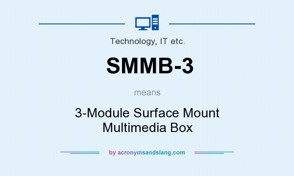 What does SMMB-3 mean? It stands for 3-Module Surface Mount Multimedia Box