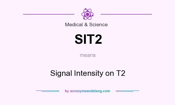 What does SIT2 mean? It stands for Signal Intensity on T2