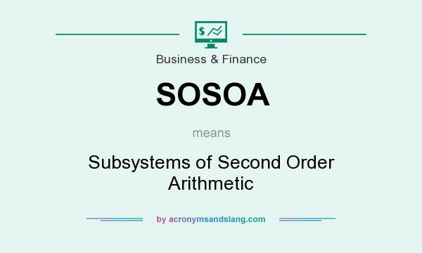 What does SOSOA mean? It stands for Subsystems of Second Order Arithmetic