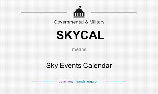 What does SKYCAL mean? It stands for Sky Events Calendar