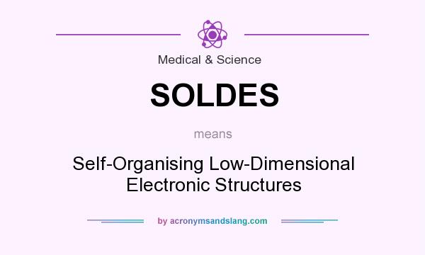 What does SOLDES mean? It stands for Self-Organising Low-Dimensional Electronic Structures