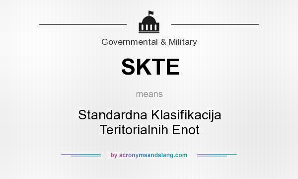 What does SKTE mean? It stands for Standardna Klasifikacija Teritorialnih Enot
