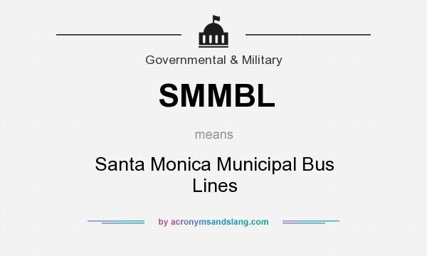 What does SMMBL mean? It stands for Santa Monica Municipal Bus Lines