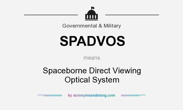 What does SPADVOS mean? It stands for Spaceborne Direct Viewing Optical System
