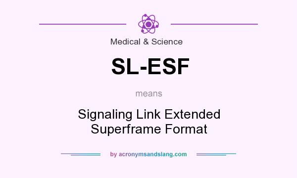 What does SL-ESF mean? It stands for Signaling Link Extended Superframe Format