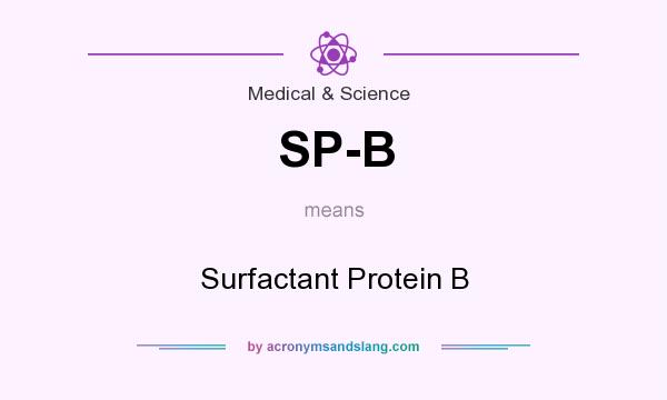 What does SP-B mean? It stands for Surfactant Protein B