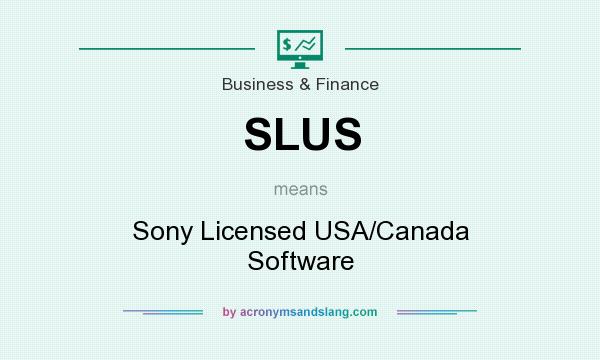 What does SLUS mean? It stands for Sony Licensed USA/Canada Software