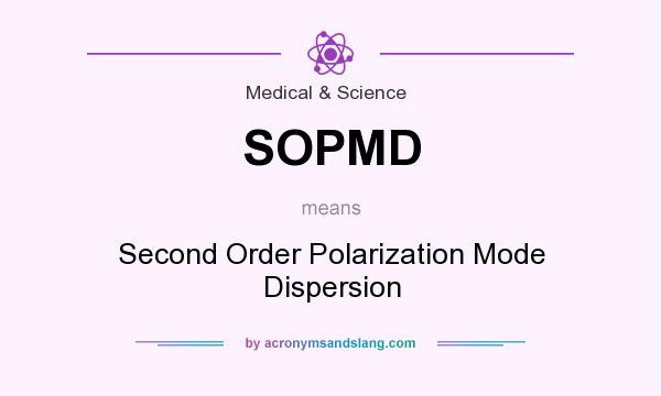 What does SOPMD mean? It stands for Second Order Polarization Mode Dispersion