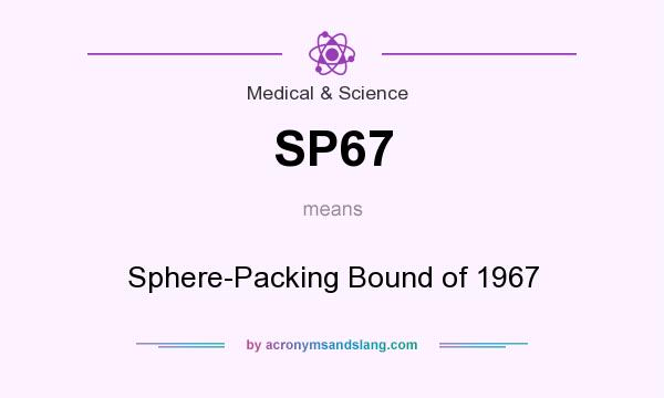 What does SP67 mean? It stands for Sphere-Packing Bound of 1967