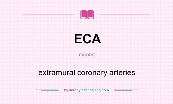 What does ECA mean? It stands for extramural coronary arteries