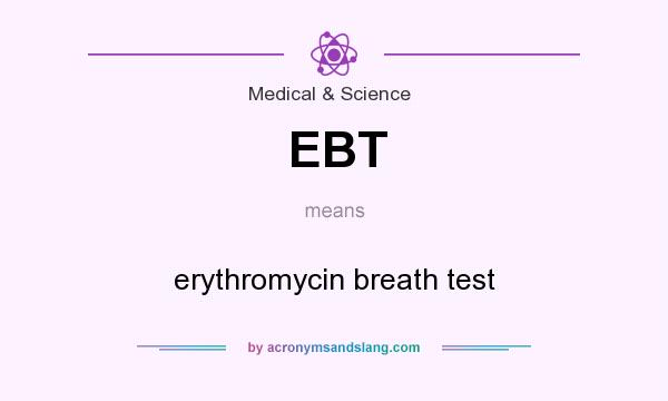 What does EBT mean? It stands for erythromycin breath test