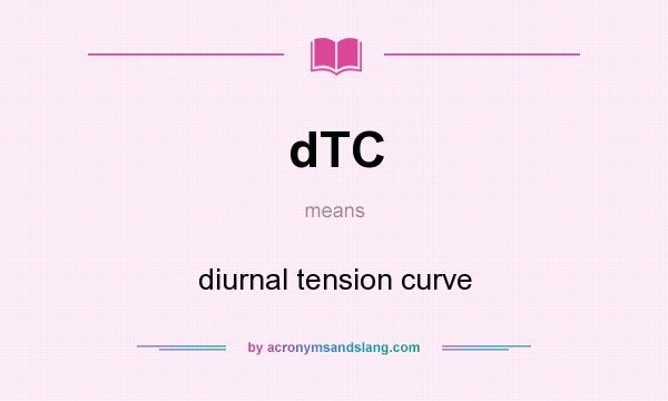What does dTC mean? It stands for diurnal tension curve