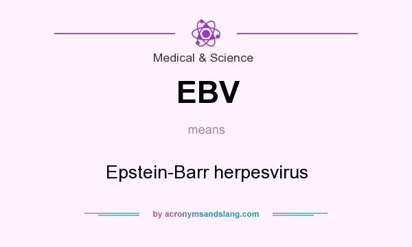 What does EBV mean? It stands for Epstein-Barr herpesvirus