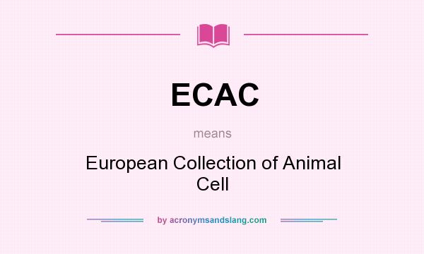 What does ECAC mean? It stands for European Collection of Animal Cell