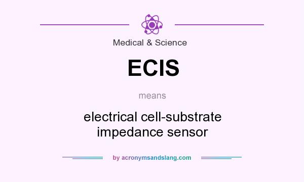 What does ECIS mean? It stands for electrical cell-substrate impedance sensor