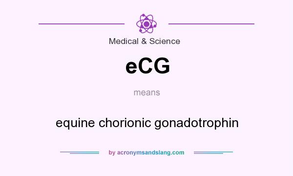 What does eCG mean? It stands for equine chorionic gonadotrophin