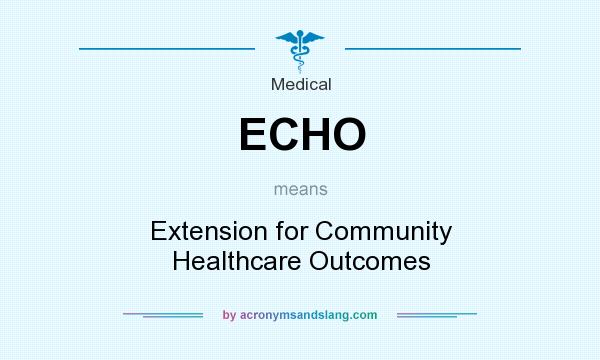What does ECHO mean? It stands for Extension for Community Healthcare Outcomes