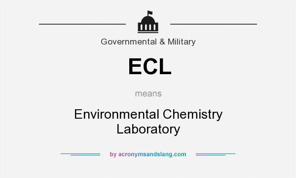 What does ECL mean? It stands for Environmental Chemistry Laboratory