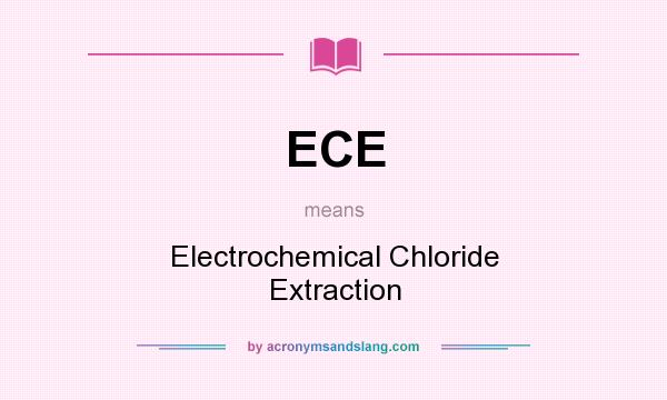 What does ECE mean? It stands for Electrochemical Chloride Extraction