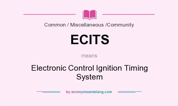 What does ECITS mean? It stands for Electronic Control Ignition Timing System