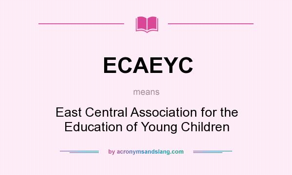 What does ECAEYC mean? It stands for East Central Association for the Education of Young Children