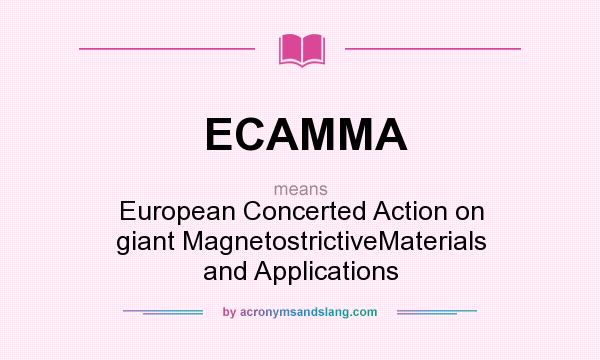 What does ECAMMA mean? It stands for European Concerted Action on giant MagnetostrictiveMaterials and Applications