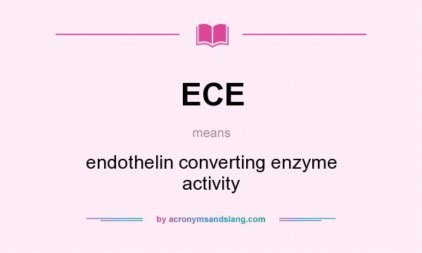 What does ECE mean? It stands for endothelin converting enzyme activity