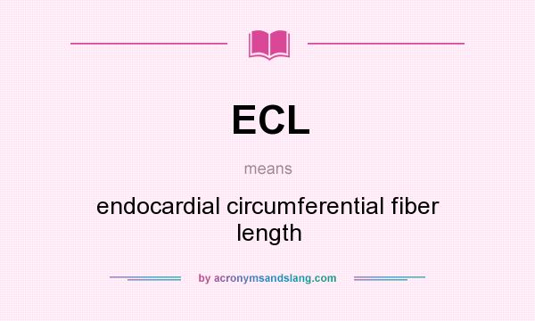 What does ECL mean? It stands for endocardial circumferential fiber length