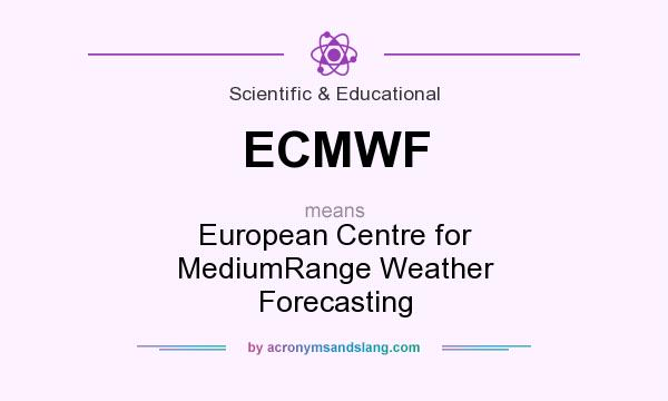 What does ECMWF mean? It stands for European Centre for MediumRange Weather Forecasting