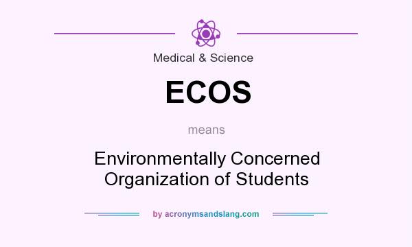 What does ECOS mean? It stands for Environmentally Concerned Organization of Students