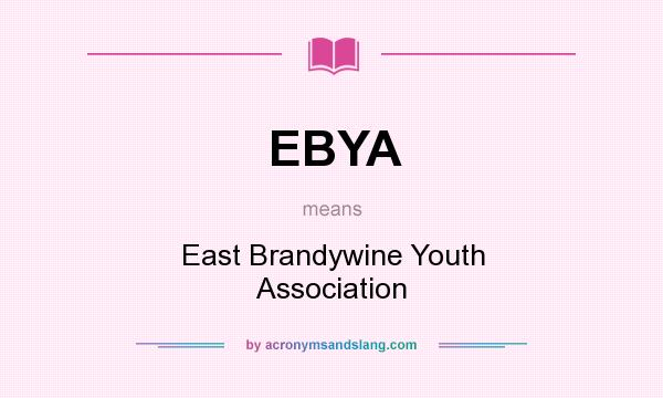 What does EBYA mean? It stands for East Brandywine Youth Association