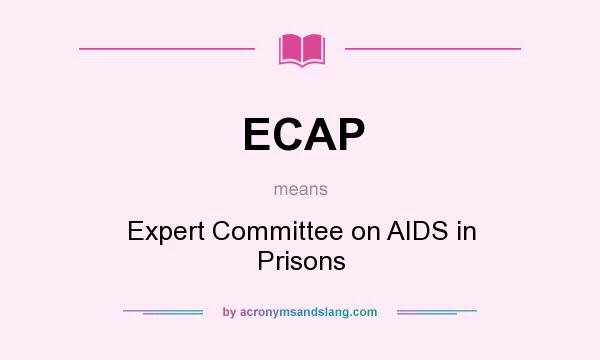 What does ECAP mean? It stands for Expert Committee on AIDS in Prisons