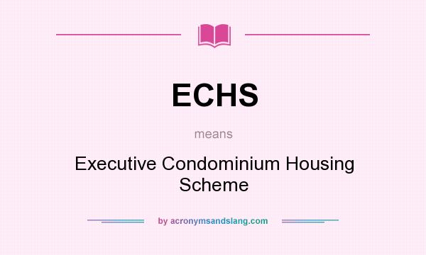 What does ECHS mean? It stands for Executive Condominium Housing Scheme