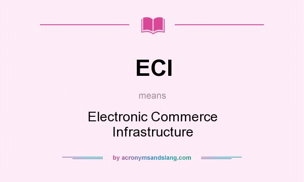 What does ECI mean? It stands for Electronic Commerce Infrastructure