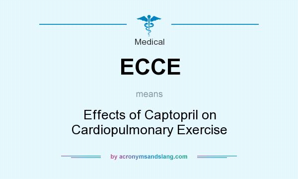 What does ECCE mean? It stands for Effects of Captopril on Cardiopulmonary Exercise